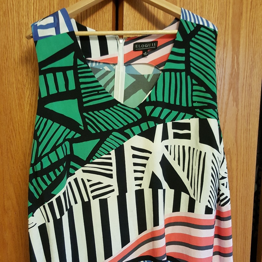 Eloquii Bold Patterned Tank Top Size 26